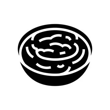 Horseradish condiment glyph icon vector illustration Stock Illustration