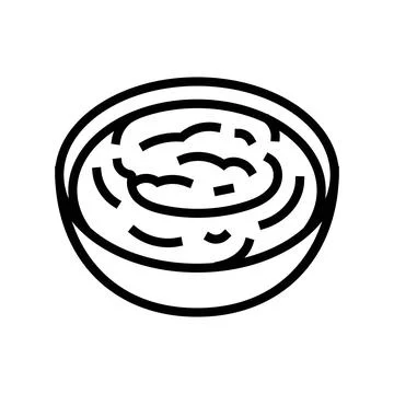Horseradish condiment line icon vector illustration Stock Illustration