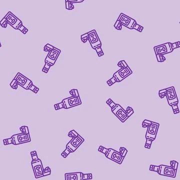 Horseradish condiment line vector seamless pattern Illustrazione stock