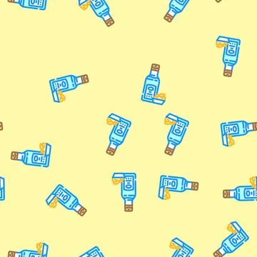 Horseradish condiment vector seamless pattern Stock Illustration
