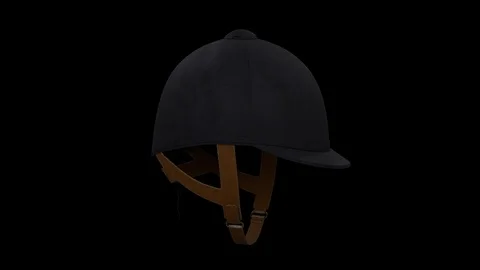 Horseride Helmet 360 rotation loop Stock Footage 104797316