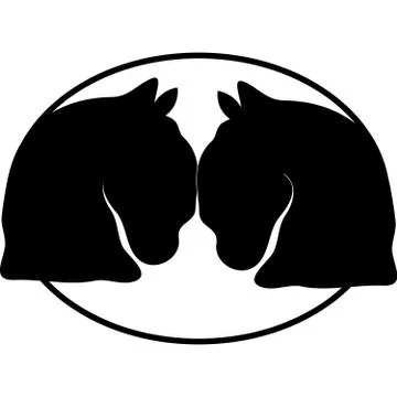 Horses head on white background Illustrazione stock
