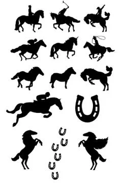 Horses Stock Illustration