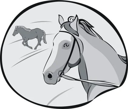Horses Stock Illustration
