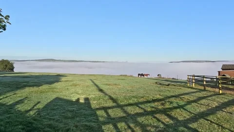Horses Low Clouds Stock Footage 284772114