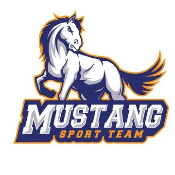 Horses mascot logo design vector with modern illustration Stock Illustration