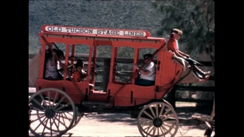 Horses in Old Tucson Stock Footage 276290506
