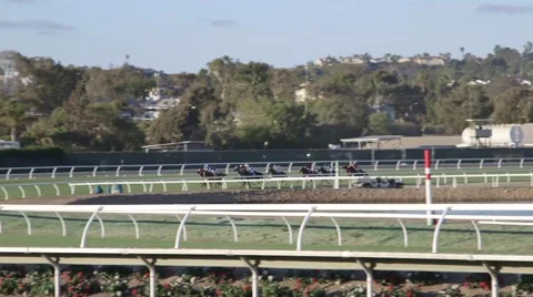 Horses rounding corner Stock Footage 49560347