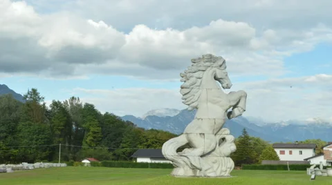 Horse's statue Stock Footage 42126711