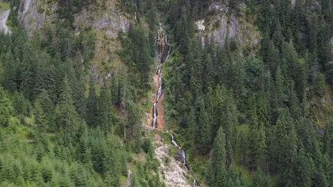 Horses Waterfall in Romania Stock Footage 164256372