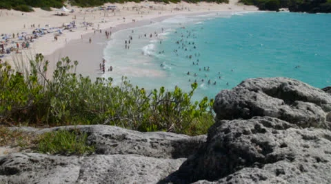 Horseshoe Bay Beach 2 Stock Footage 26833091