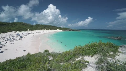 Horseshoe Bay Bermuda Stock Footage 82049601