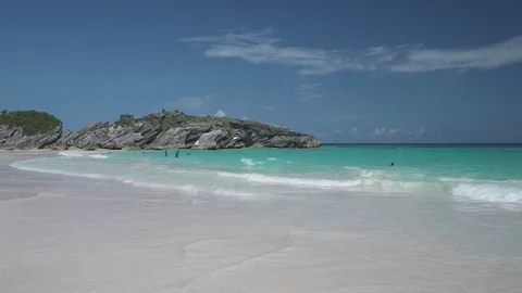 Horseshoe Beach Bermuda Stock Footage 82049642
