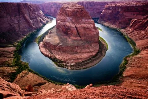 Horseshoe bend close up Stock Photos