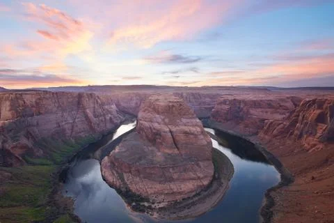 Horseshoe Bend with sunset 库存照片