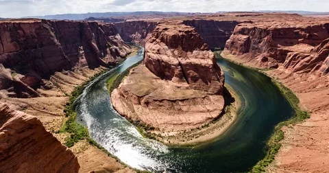 Horseshoe bend timelapse Stock Footage 78596351