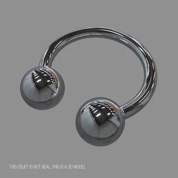 Horseshoe Circular - Piercing Balls ~ 3D Model #91529784