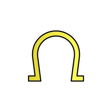 Horseshoe color gradient vector icon Stock Illustration