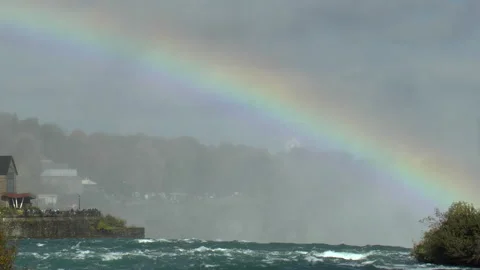 Horseshoe Falls Rainbow Stock Footage 141718567