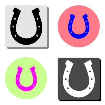 Horseshoe. flat vector icon Stock Illustration