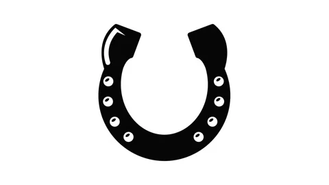 Horseshoe icon animation Stock Footage 156236505