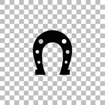 Horseshoe icon flat Stock Illustration