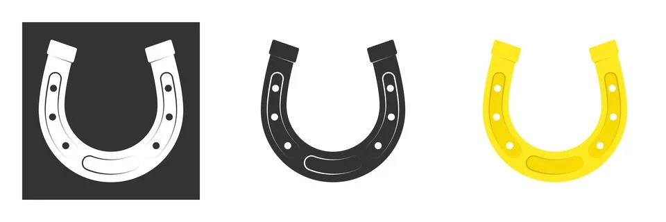 Horseshoe icon. Vector. Flat design. Stock Illustration