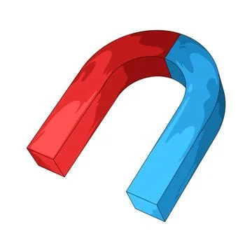 Horseshoe magnet illustration Stock Illustration