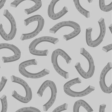 Horseshoe pattern seamless. Good luck symbol. vector illustration Stock Illustration