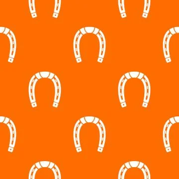 Horseshoe pattern vector orange Stock Illustration