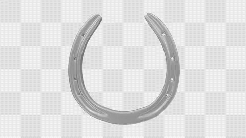 Horseshoe Rotating on a Transparent Background. Seamless Loop. 4K Stock Footage 306670488