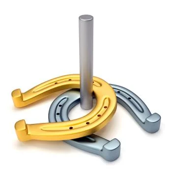 Horseshoe on stake Stock Illustration