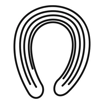 Horseshoe stripped pattern bringing good luck symbol icon Illustrazione stock