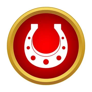 Horseshoe symbol representing luck and good fortune Stock Illustration