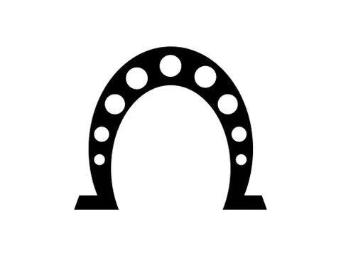 Horseshoe symbol vector Stock Illustration