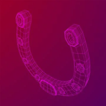 Horseshoe symbolizes good luck. Vector illustration Stock Illustration