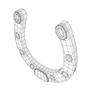 Horseshoe symbolizes good luck. Vector illustration Illustrazione stock