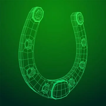 Horseshoe symbolizes good luck. Vector illustration 스톡 일러스트
