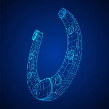 Horseshoe symbolizes good luck. Vector illustration Illustrazione stock
