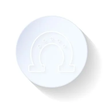 Horseshoe thin lines icon Stock Illustration