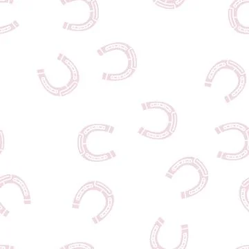Horseshoe tool glyph seamless pattern Stock Illustration
