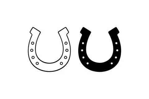 Horseshoe. Vector icon design. Stock Illustration