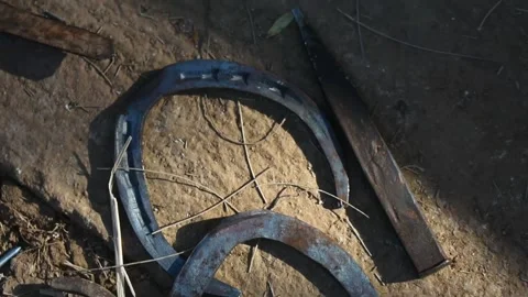 Horseshoeing tools Stock Footage 146326238