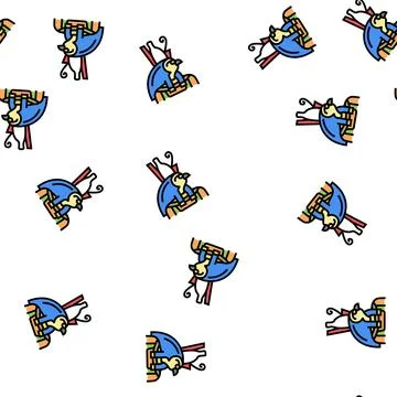 Horus egypt god vector seamless pattern 스톡 일러스트