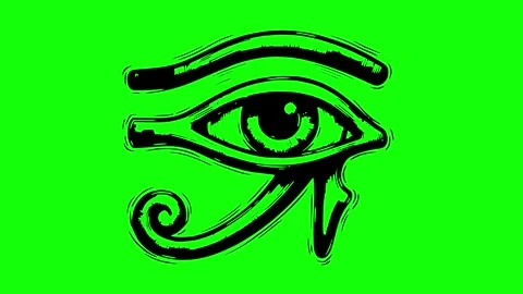 Horus eyes line boil effect animation Stock Footage 339586677