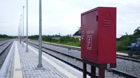 Hose Box by Railway Video stock 160315374