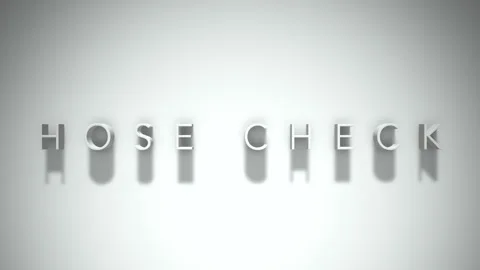 Hose check 3D title animation with shadows on a white background Stock Footage 297515053