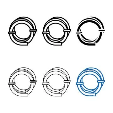 Hose drip water irrigation multistyle color icon vector Stock Illustration