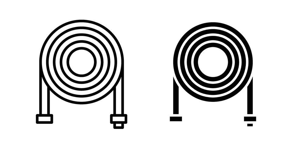 Hose icon black vector isolated on white イラスト素材