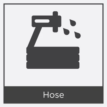 Hose icon isolated on white background Free Stock Illustration